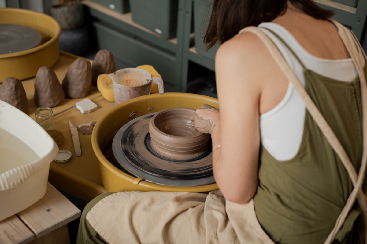 A maker at work in the studio